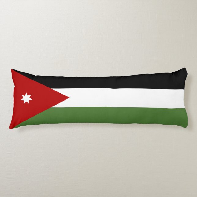 Coussins Longs Drapeau de Jordanie (Devant)