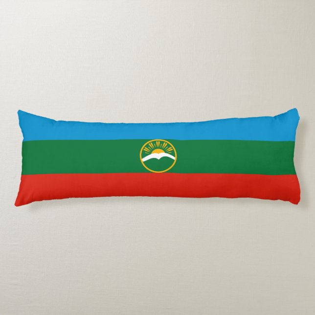Coussins Longs Drapeau de Karatchaïévo-Tcherkessie (Devant)