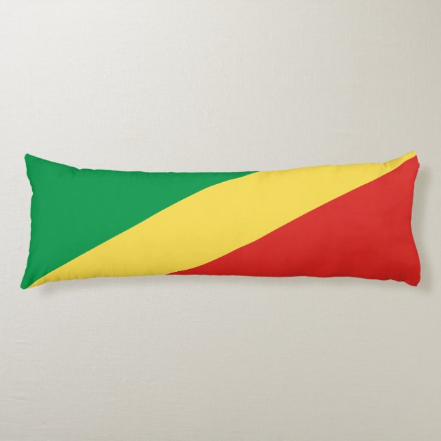 Coussins Longs Drapeau de la République du Congo (Devant)