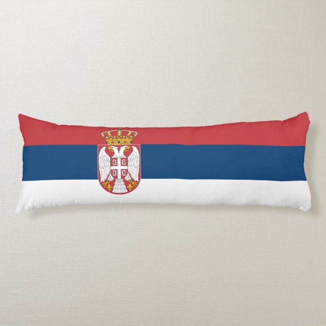 Coussins Longs Drapeau de la Serbie (Devant)