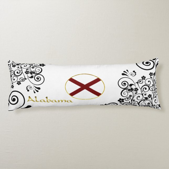 Coussins Longs Drapeau de l'Alabama (Dos)