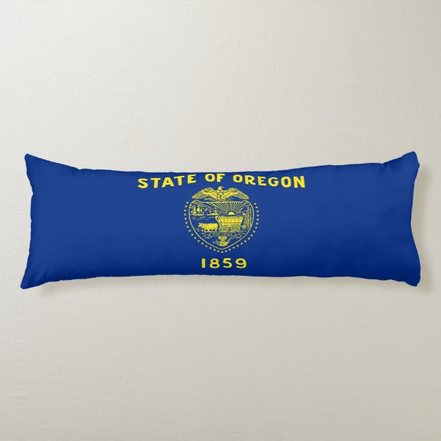 Coussins Longs Drapeau de l'État de l'Oregon (Devant)