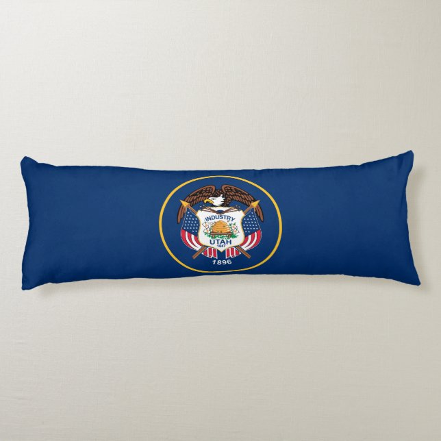 Coussins Longs Drapeau de l'État de l'Utah (Dos)