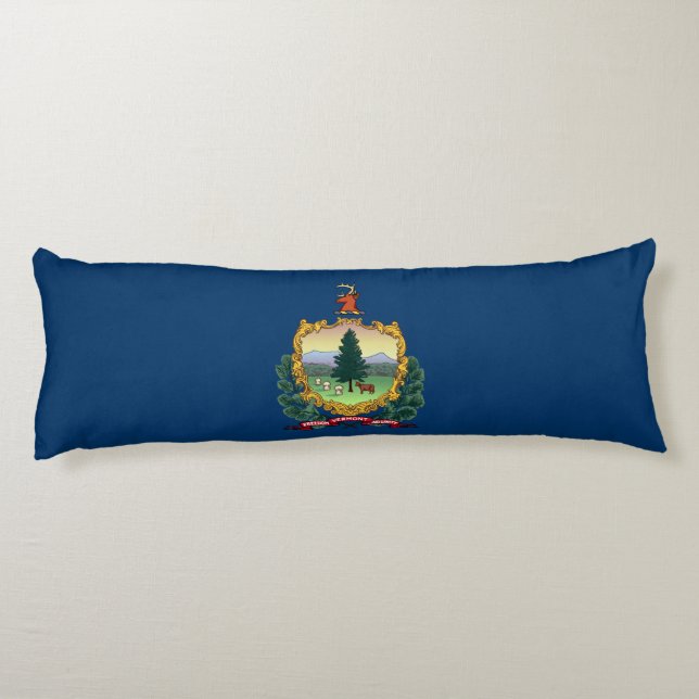 Coussins Longs Drapeau de l'État du Vermont (Dos)