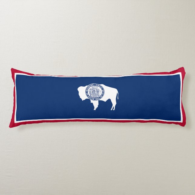 Coussins Longs Drapeau de l'État du Wyoming (Devant)