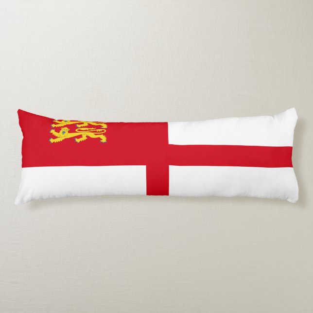 Coussins Longs Drapeau de Sercq (Devant)