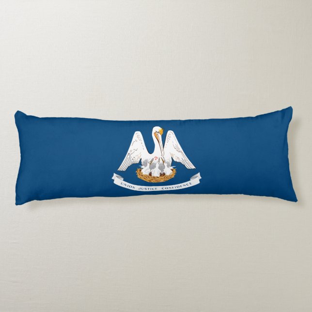 Coussins Longs Drapeau d'État de Louisiane (Dos)