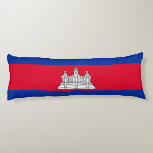 Coussins Longs Drapeau du Cambodge patriotique