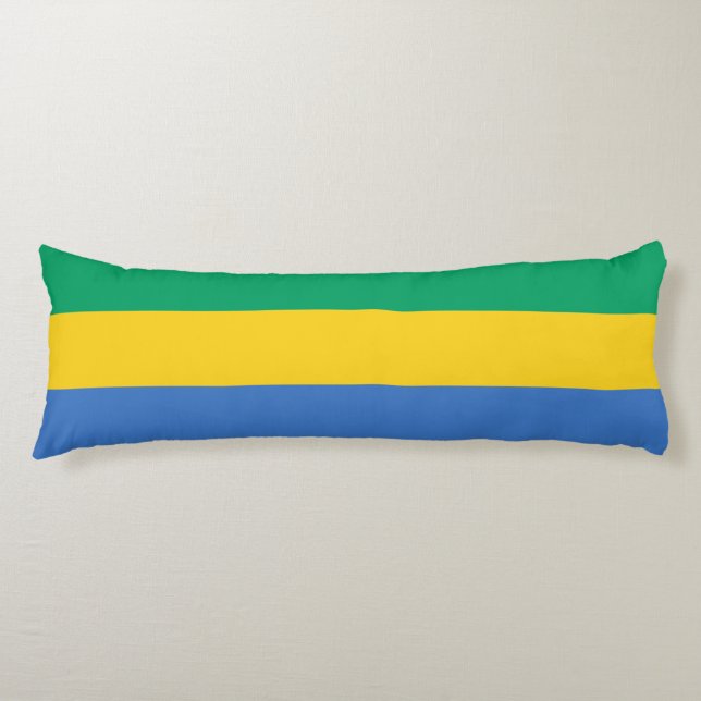 Coussins Longs Drapeau du Gabon (Devant)