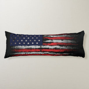 Coussins Longs Drapeau Grunge U.S.A