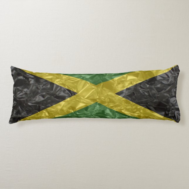 Coussins Longs Drapeau jamaïcain - Crinké (Devant)