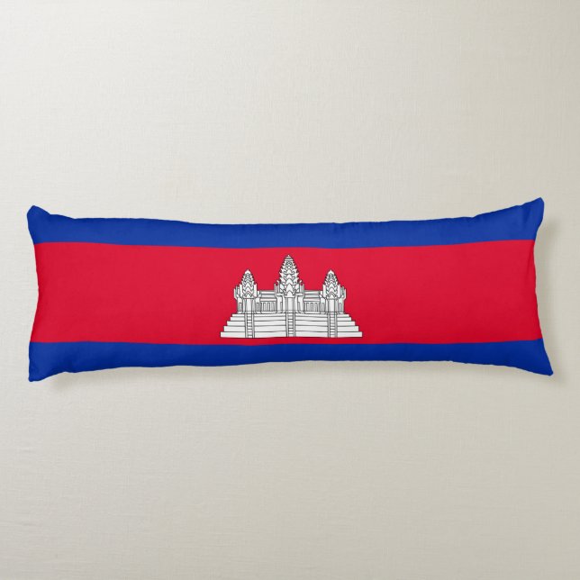 Coussins Longs Drapeau patriotique cambodgien (Dos)