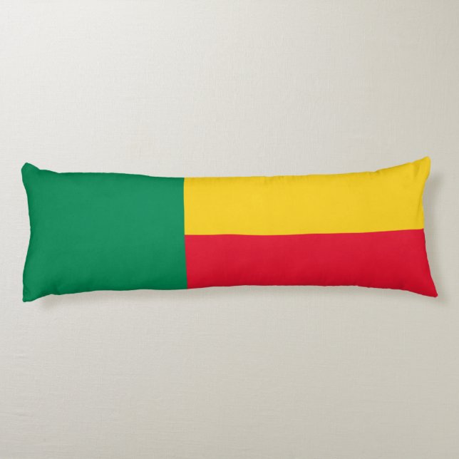 Coussins Longs Drapeau patriotique du Bénin (Dos)