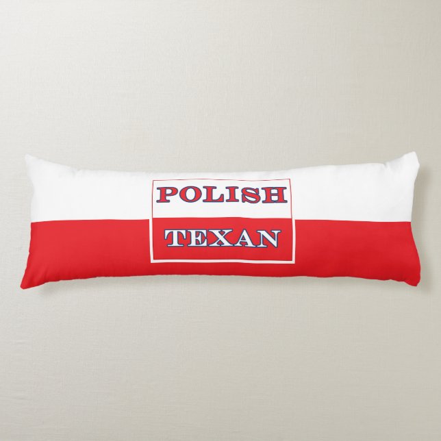 Coussins Longs Drapeau polonais de la Pologne texane (Devant)