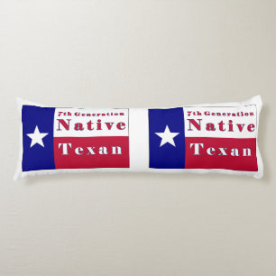 Coussins Longs Drapeau texan natif de 7e génération