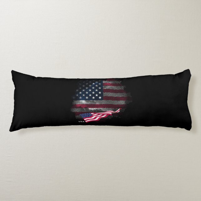 Coussins Longs Drapeau USA (Devant)