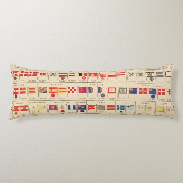 Coussins Longs Drapeaux, insignes (Devant)