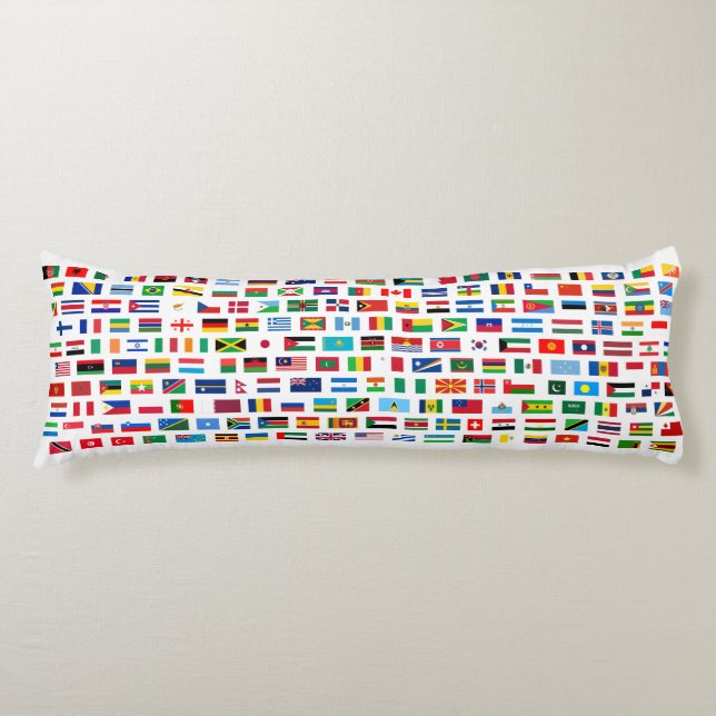 Coussins Longs Drapeaux mondiaux (Devant)