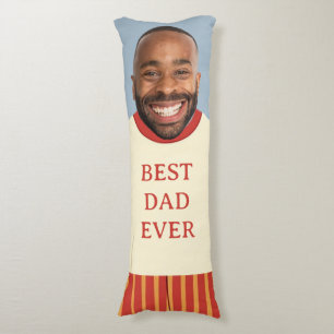 Coussins Longs Drôle Meilleur Papa Personnalisé Photo de Visage