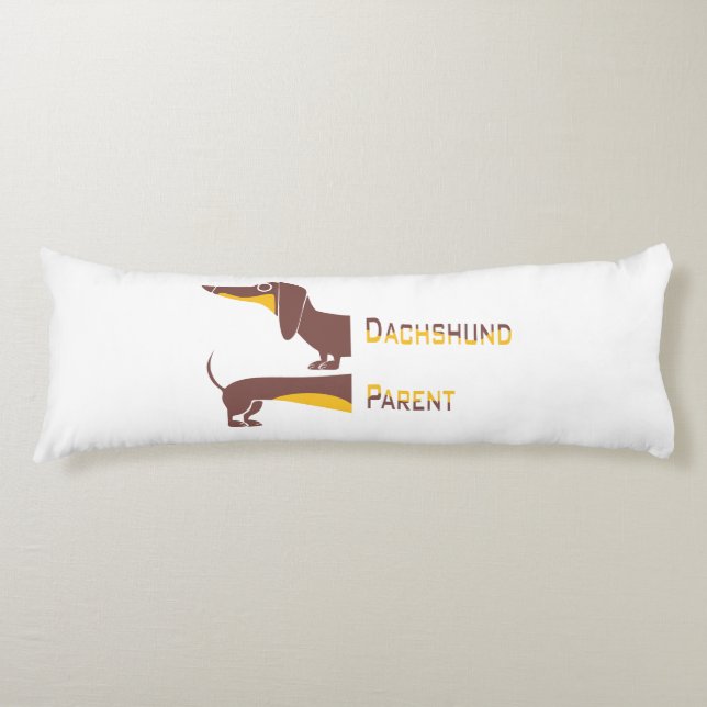 Coussins Longs Drôle mignon dachshund pour parent chien long (Devant)