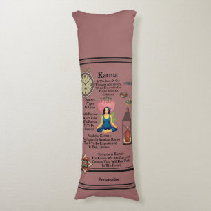 Coussins Longs Dusky Pink Karma Citation du Yoga Méditation Bolst
