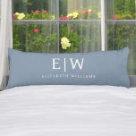 Coussins Longs Dusty Blue minimaliste moderne Monogramme élégant<br><div class="desc">Découvrez notre Dusty Blue Minimalist Modern Monogram Elegant Collection : Elevez votre style avec une sophistication sobre et un charme intemporel. Notre collection présente des motifs minimalistes dans une teinte bleu roux apaisante, rehaussée d'élégants monogrammes adaptés à votre goût personnel. De la papeterie raffinée aux accessoires polyvalents, chaque pièce de...</div>
