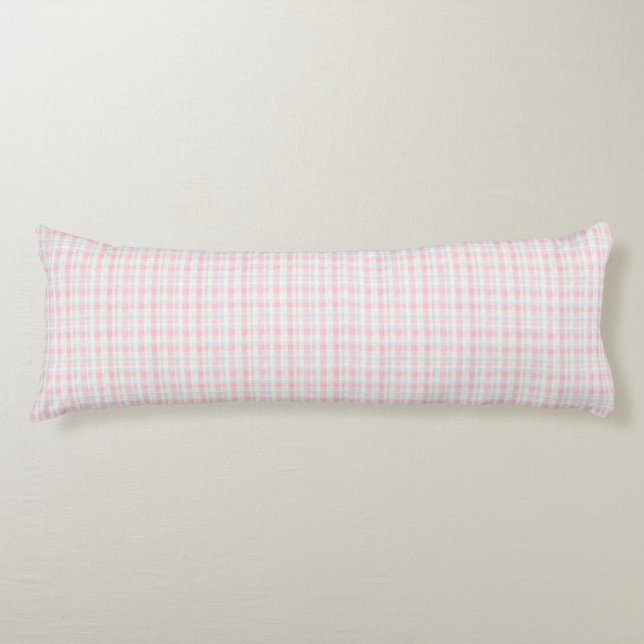 Coussins Longs Easter Pastel Plaid Seamless Fabric – Cute  (Devant)