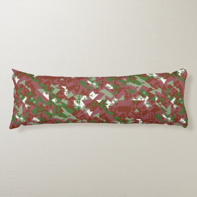 Coussins Longs Eclectique Mod Retro Motif de Noël géométrique (Devant)