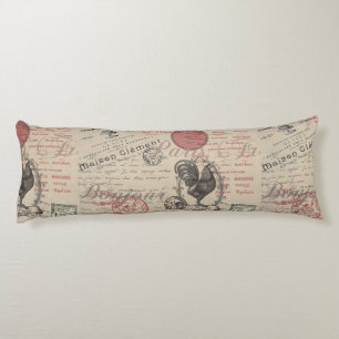 Coussins Longs Écriture vintage de français Paris Typographie de 
