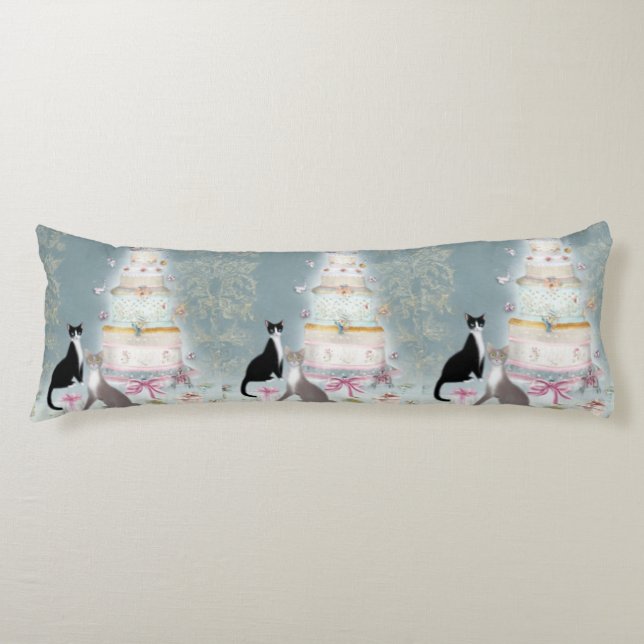 Coussins Longs Elegant Cat Celebration Cake (Devant)