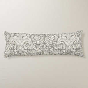 Coussins Longs élégant formel brocart de dentelle en damas blanc