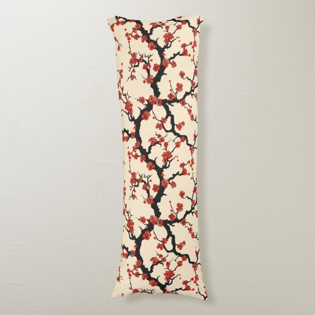 Coussins Longs Élégant Motif sans couture en fleur de cerisier (1 (Devant (Vertical))