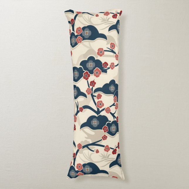 Coussins Longs Élégant Motif sans couture en fleur de cerisier (2 (Devant (Vertical))