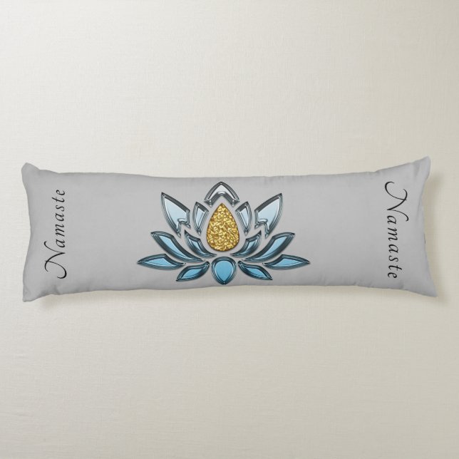Coussins Longs Élégant Namaste Lotus Fleur Zen Yoga Méditation (Dos)