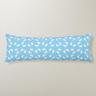Coussins Longs Empreintes bébé, Pied bébé, Marches, Bleu, Garçon