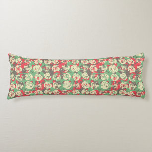 Coussins Longs Encre et Roses Harmonie - Motif Sans Couture