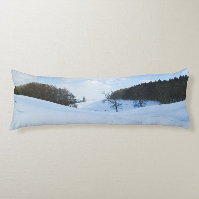 Coussins Longs English Snow Valley - Personnalisé (Devant)