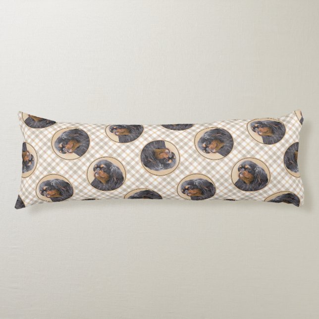 Coussins Longs English Toy Spaniel Peinture King Charles Dog Art (Devant)