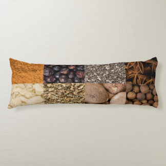 Coussins Longs Ensemble de collages d'épices et d'ingrédients ali
