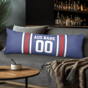 Coussins Longs Équipe Jersey avec nom et numéro personnalisés