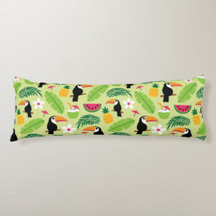 Coussins Longs Été tropical du Toucan
