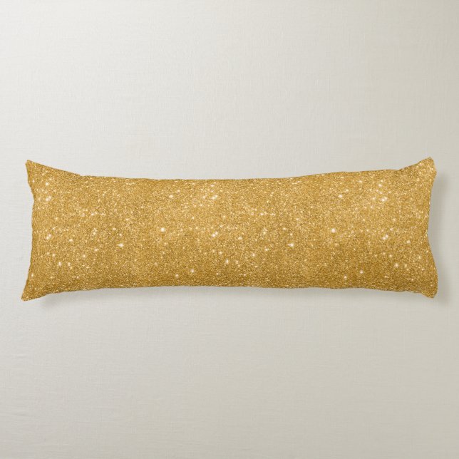 Coussins Longs Étincelles de scintillement d'or (Devant)