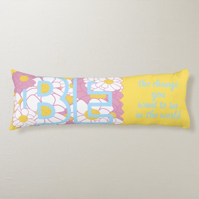 COUSSINS LONGS ÊTRE POSITIF INSPIRER DE JOLIES FLEURS (Devant)