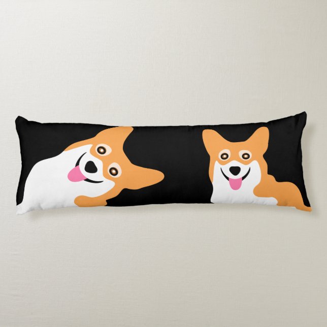 Coussins Longs Étreignez le corgi (Dos)