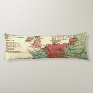 Coussins Longs Europe Carte Pays Antique Mondiale