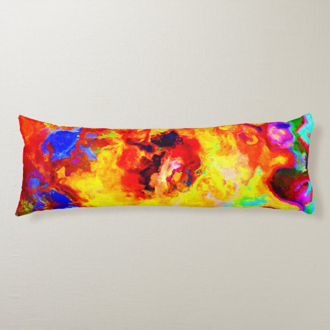Coussins Longs Explosion Motif colorée (Devant)