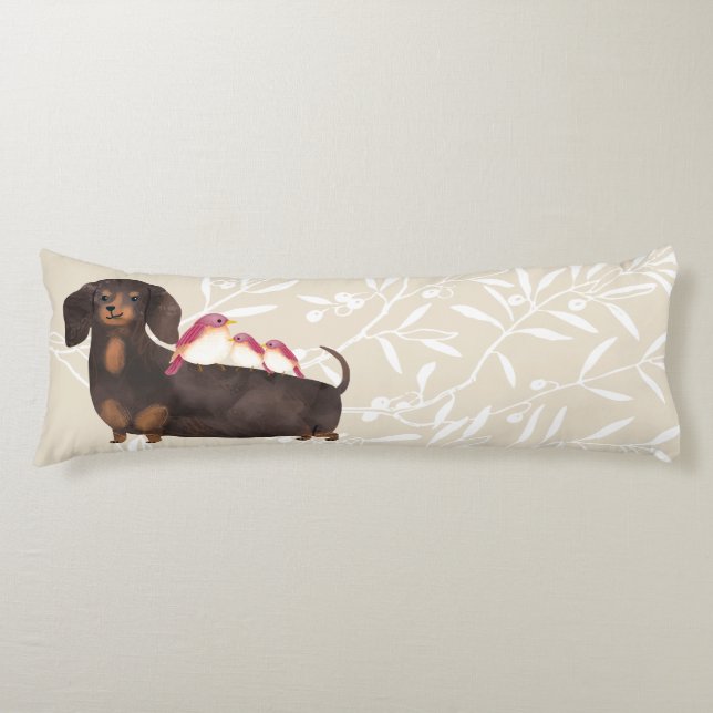 Coussins Longs Famille Dachshund et Birds (Devant)