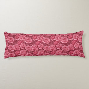 Coussins Longs Ferme de fleurs de rose Décor romantique