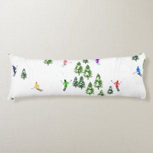 Coussins Longs Fête d'Illustration de ski alpin Freeride