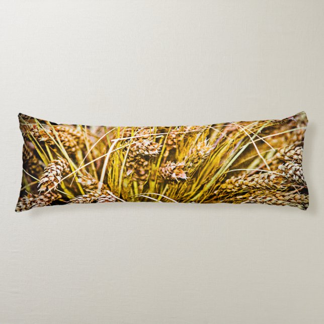 Coussins Longs Feuille De Blé - Merci (Devant)